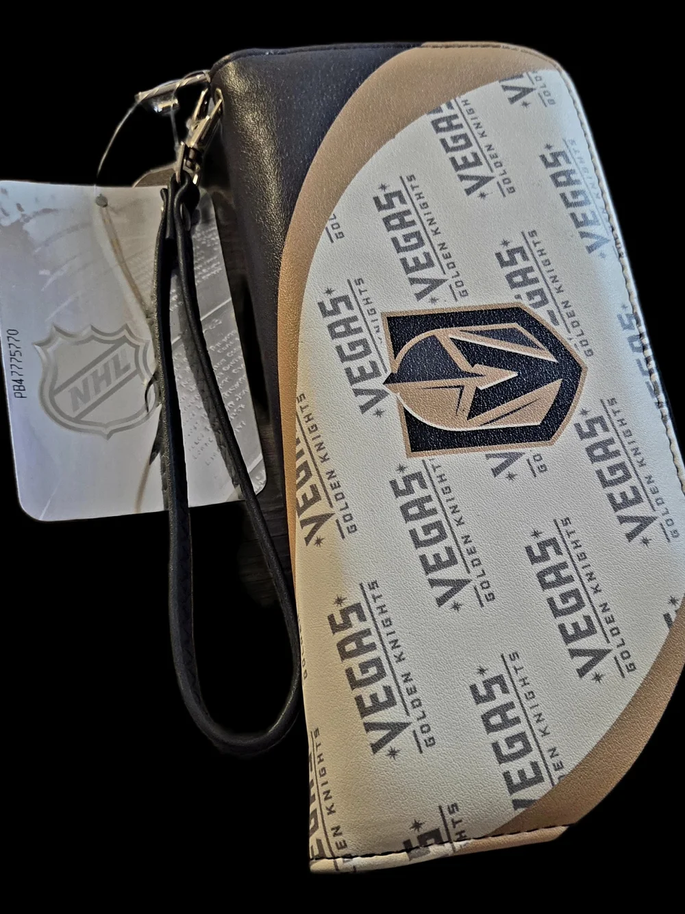 Vegas Golden Knights Wristlet Wallet - White & Gold